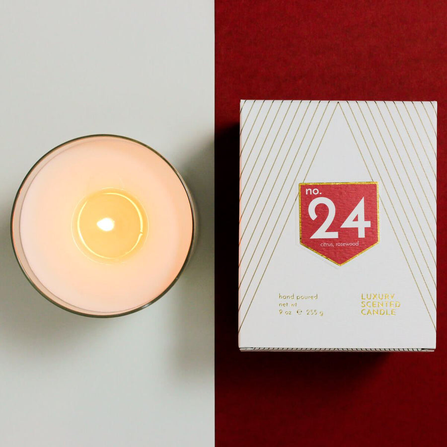 No. 24 Citrus Rosewood Scented Soy Candle - ACDC Co