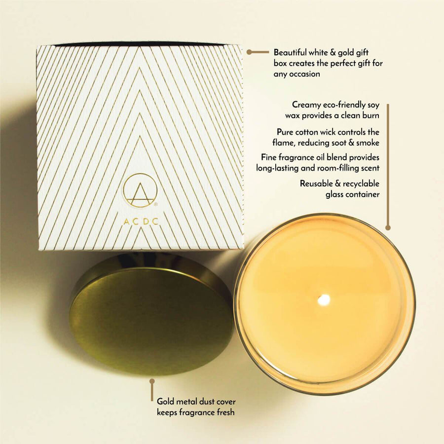 No. 7 Vanilla Leather Scented Soy Candle - ACDC Co
