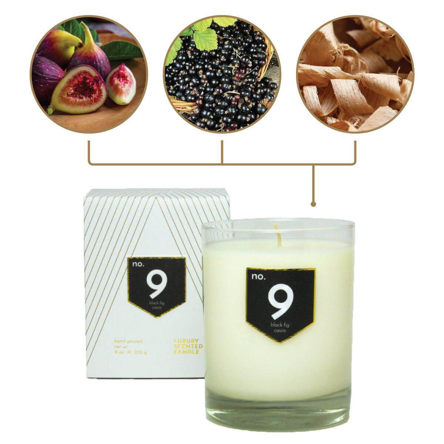 No. 9 Black Fig Cassis Scented Soy Candle - A C D C