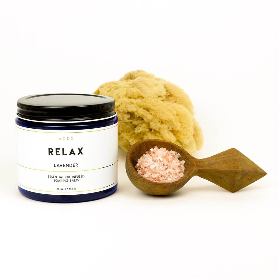 Relax Lavender Essential Oil Bath Soaking Salts - ACDC Co