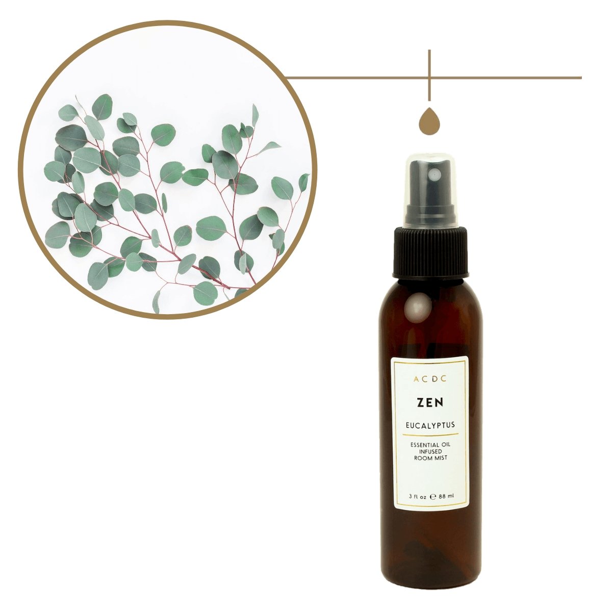 Zen Eucalyptus Essential Oil Room MistRoom SpraysACDC Co.