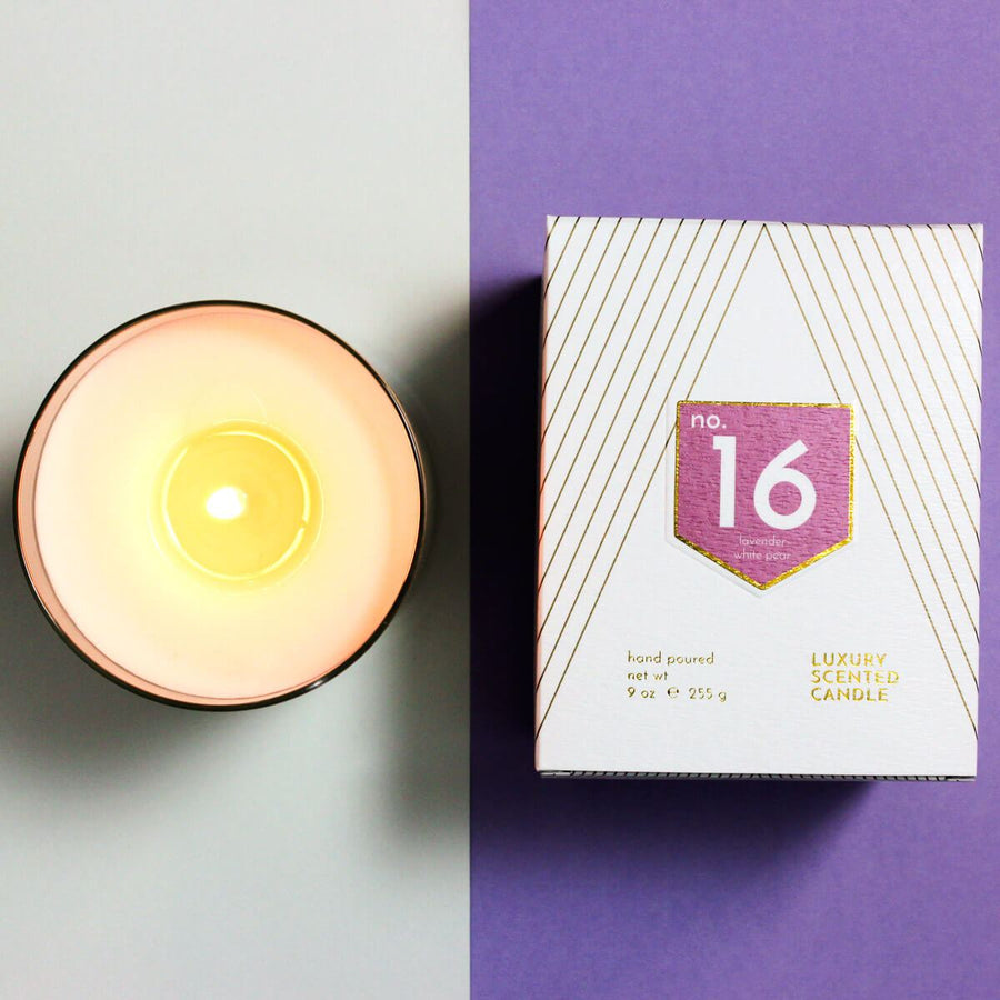 No. 16 Lavender White Pear Scented Soy Candle - ACDC Co