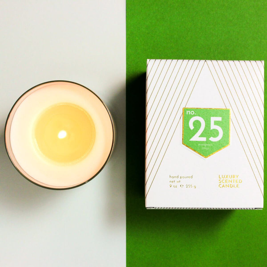 No. 25 Evergreen Citrus Scented Soy Candle - ACDC Co