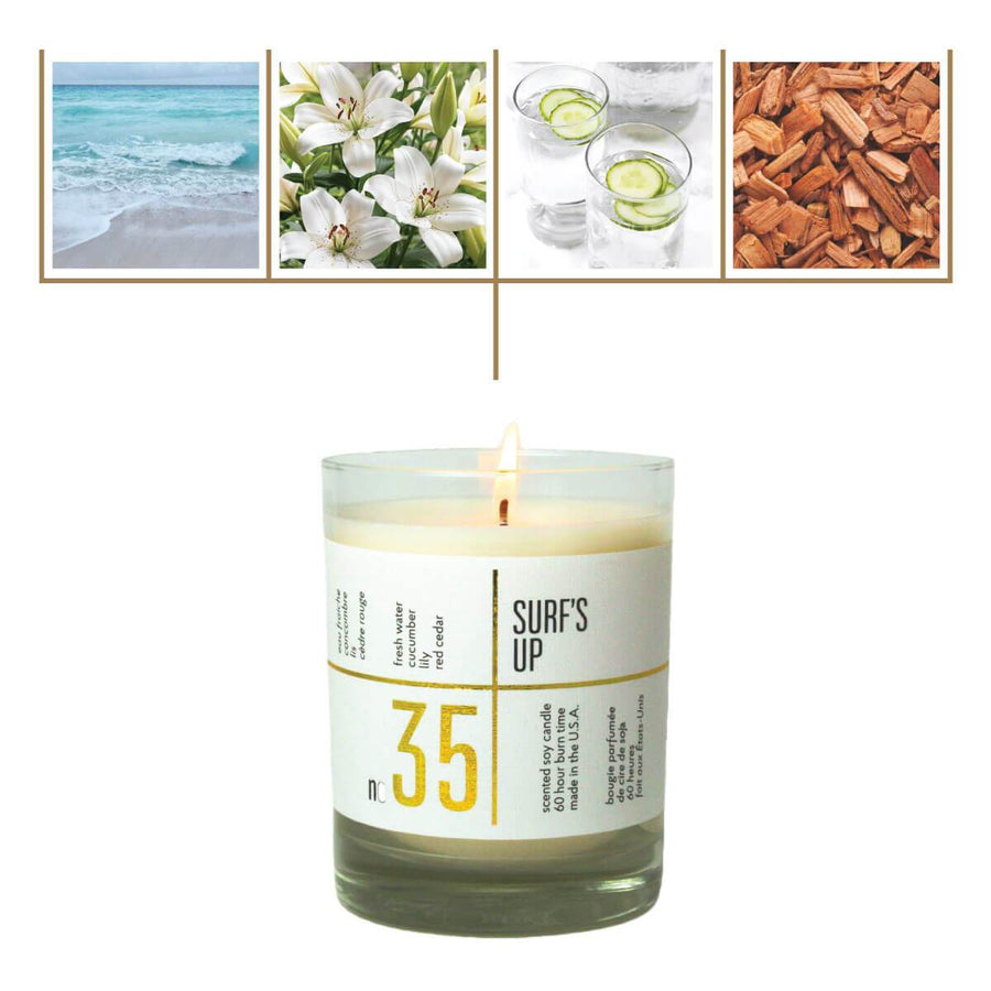 No. 35 Surf's Up Scented Soy Candle - A C D C