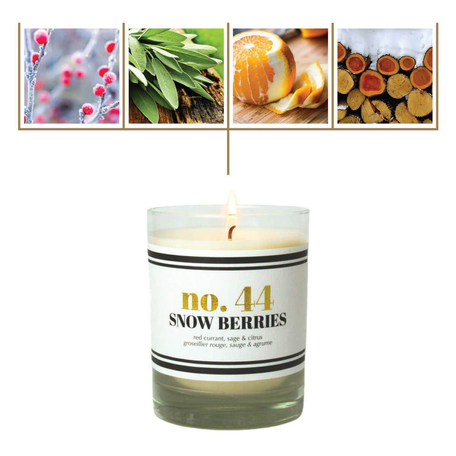 No. 44 Snow Berries Scented Soy Candle - A C D C