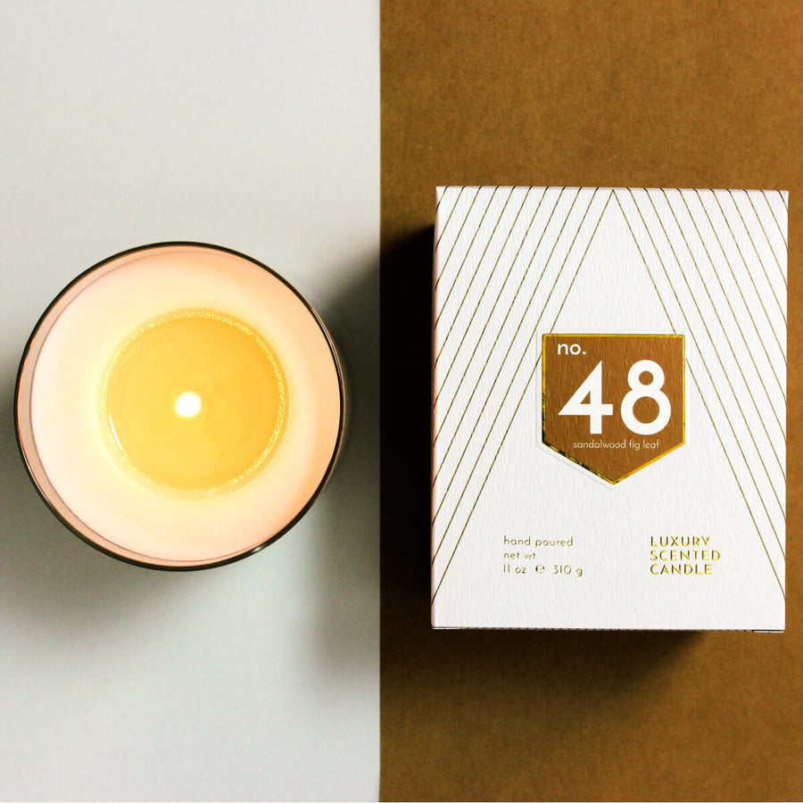No. 48 Sandalwood Fig Leaf Scented Soy Candle - ACDC Co