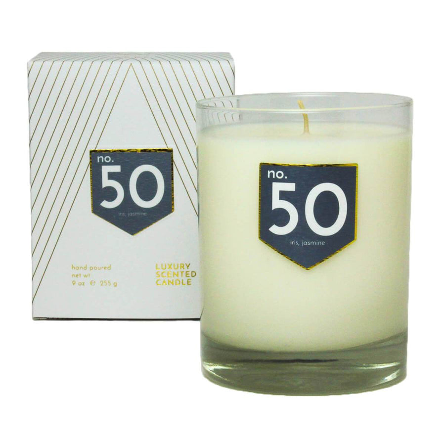 No. 50 Iris Jasmine Scented Soy Candle - A C D C