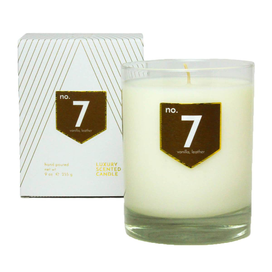 No. 7 Vanilla Leather Scented Soy Candle - A C D C