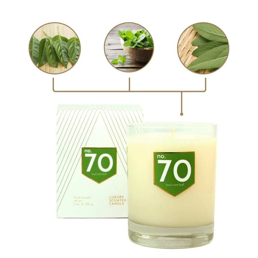 No. 70 Basil Mint Scented Soy Candle - A C D C