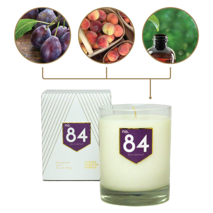 No. 84 Plum Patchouli Scented Soy Candle - A C D C