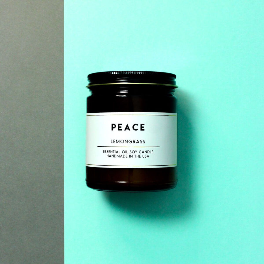 Peace Lemongrass Essential Oil Aromatherapy Candle - ACDC Co