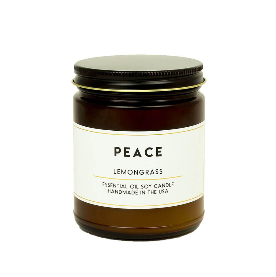 Peace Lemongrass Essential Oil Aromatherapy Candle - ACDC Co